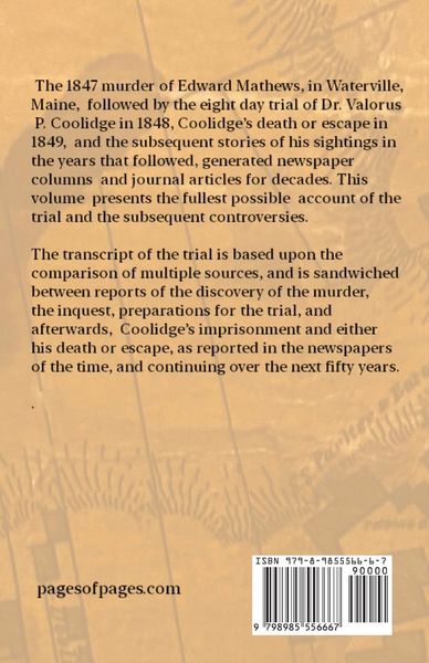 Produktbild: The Trial of Dr. Valorus P. Coolidge and Its Aftermath