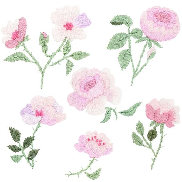 Produktbild: Stick & Stitch Packung, Rosen, bunt, 12 Stk., inkl. wasserl&ouml;