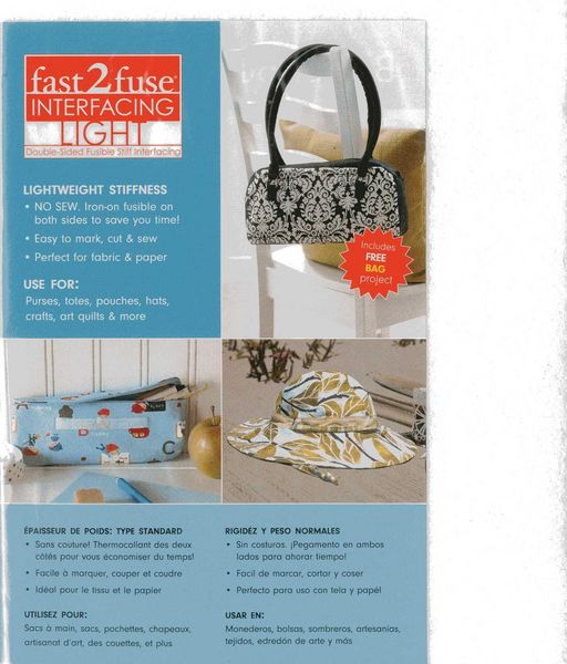Produktbild: Fast2fuse(r) Light 15" X 18" Sheet: Double-Sided Fusible Stiff Interfacing