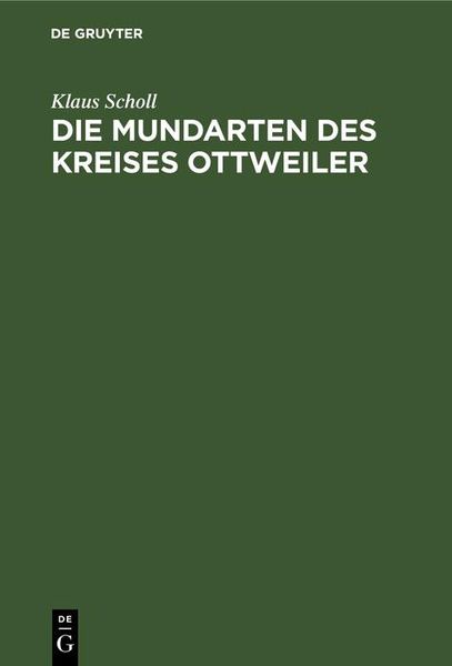 Produktbild: Die Mundarten des Kreises Ottweiler