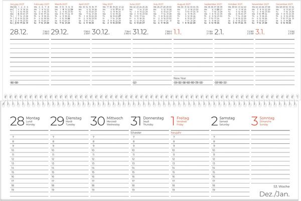 Produktbild: ZETTLER Tischquerkalender 1W/2S Blauer Engel* 2027