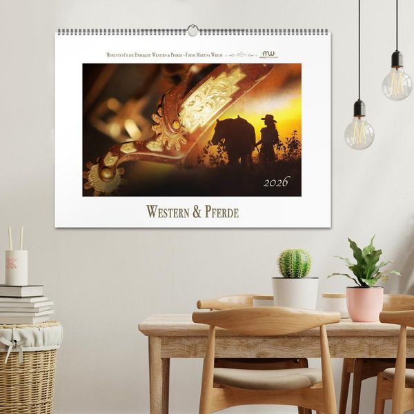 Produktbild: Western und Pferde (Wandkalender 2026 DIN A2 quer), CALVENDO Monatskalender