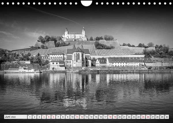 Produktbild: W&Uuml;RZBURG Monochrome Impressionen (Wandkalender 2022 DIN A4 quer)