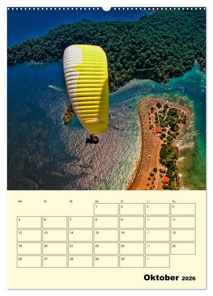 Produktbild: Paragliding - extrem aufregend (Wandkalender 2026 DIN A2 hoch), CALVENDO Monatskalender