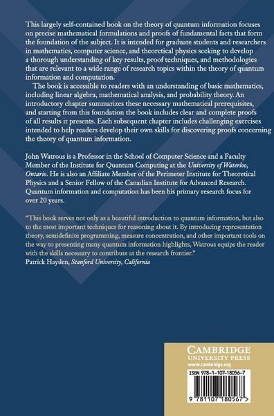 Produktbild: The Theory of Quantum Information