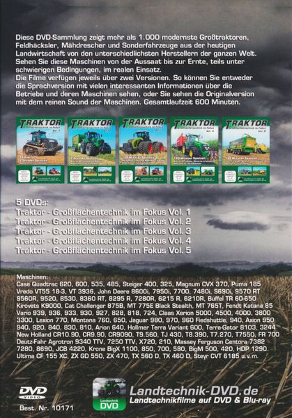 Landtechnik Komplettpaket 2 - Großflächentechnik im Fokus Vol. 1-5  [5 DVDs]