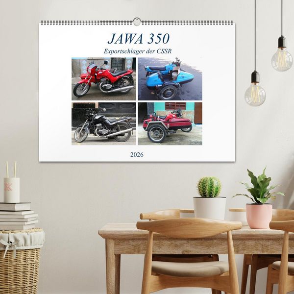 Produktbild: JAWA 350 - Exportschlager der CSSR (Wandkalender 2026 DIN A2 quer), CALVENDO Monatskalender