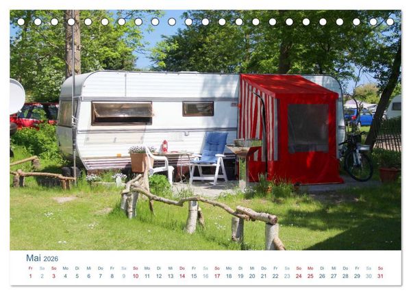 Produktbild: Freiheit auf Reisen 2026. Impressionen vom Camping und Zelten (Tischkalender 2026 DIN A5 quer), CALVENDO Monatskalender