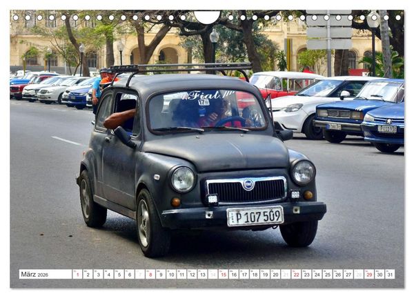 Produktbild: FIAT - Italienische Oldtimer in Kuba (Wandkalender 2026 DIN A4 quer), CALVENDO Monatskalender