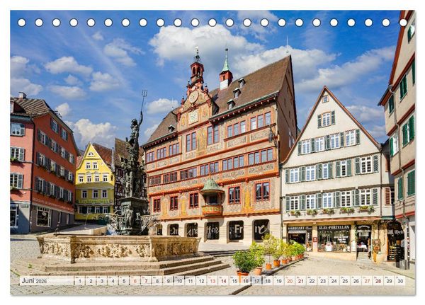 Produktbild: T&uuml;bingen Stadtansichten (Tischkalender 2026 DIN A5 quer), CALVENDO Monatskalender