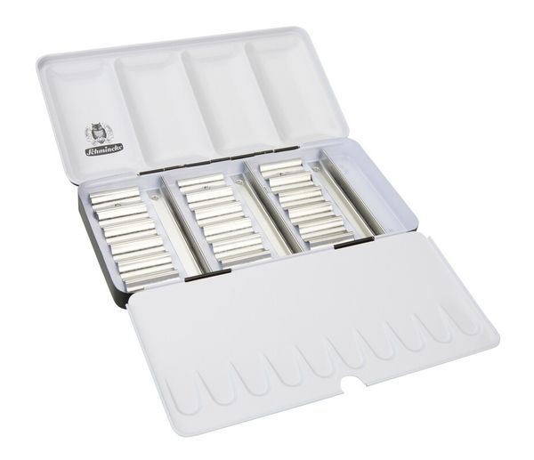 Produktbild: Schmincke Leerkasten f&uuml;r Aquarellfarben, Metall f&uuml;r 18 x 5 ml Tuben