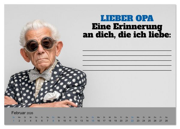 Produktbild: Kalender f&uuml;r Opa - Was ich dir sagen will (Tischkalender 2026 DIN A5 quer), CALVENDO Monatskalender