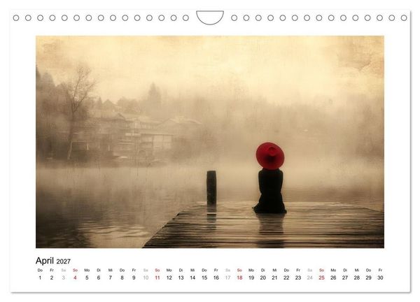 Produktbild: EIN HAUCH ROT (Wandkalender 2027 DIN A4 quer), CALVENDO Monatskalender