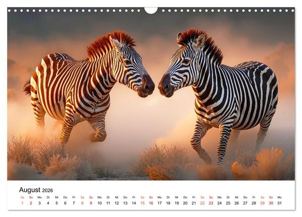 Produktbild: Zebras - Streifz&uuml;ge durch die Steppe (Wandkalender 2026 DIN A3 quer), CALVENDO Monatskalender