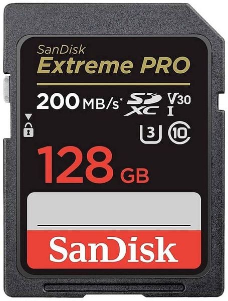 SanDisk Extreme PRO SDXC-Karte 128GB Class 10 UHS-I stoßsicher, Wasserdicht