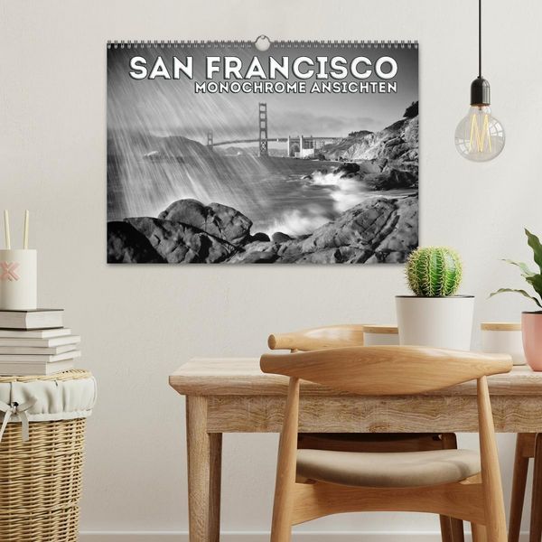 Produktbild: SAN FRANCISCO Monochrome Ansichten (Wandkalender 2026 DIN A3 quer), CALVENDO Monatskalender