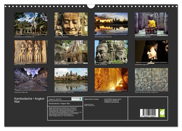 Produktbild: Kambodscha &bull; Angkor Wat (Wandkalender 2026 DIN A3 quer), CALVENDO Monatskalender