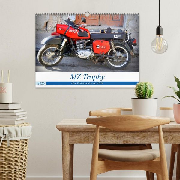 Produktbild: MZ Trophy - Eine Kultmaschine der DDR (Wandkalender 2026 DIN A3 quer), CALVENDO Monatskalender