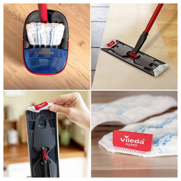 Produktbild: Vileda 175787 H2PRO EXTRA Flat Mop Ersatzbezug Wischbezug 1St.