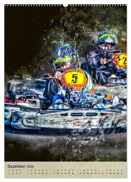 Produktbild: Gokart spektakul&auml;r (Wandkalender 2026 DIN A2 hoch), CALVENDO Monatskalender