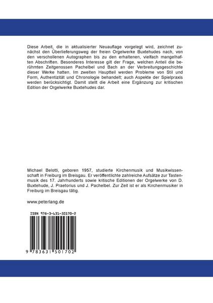 Produktbild: Die freien Orgelwerke Dieterich Buxtehudes