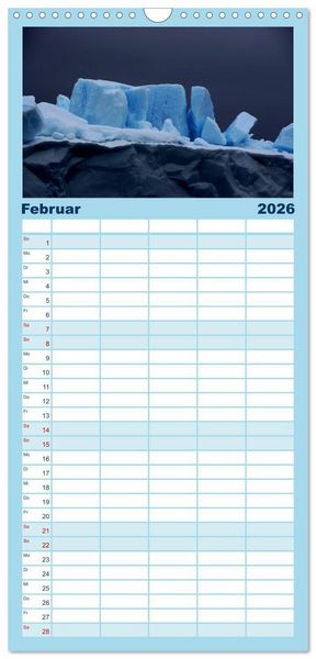 Produktbild: Familienplaner 2026 - EISIGE GIGANTEN in der DISKOBUCHT mit 5 Spalten (Wandkalender, 21 x 45 cm) CALVENDO