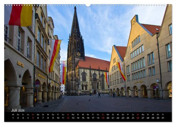 Produktbild: M&uuml;nster - Geschichten aus verschiedenen Jahrhunderten (hochwertiger Premium Wandkalender 2026 DIN A2 quer), Kunstdruck in Hochglanz