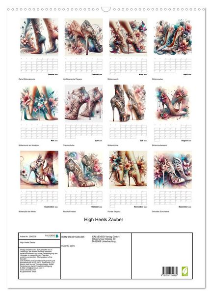 Produktbild: High Heels Zauber (Wandkalender 2026 DIN A2 hoch), CALVENDO Monatskalender