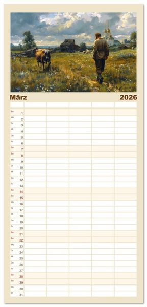 Produktbild: Familienplaner 2026 - Reise mit der ostslawischen Seele mit 5 Spalten (Wandkalender, 21 x 45 cm) CALVENDO