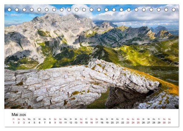 Produktbild: Montenegro - Land der schwarzen Berge (Tischkalender 2026 DIN A5 quer), CALVENDO Monatskalender