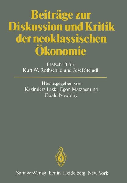 Produktbild: Beitr&auml;ge zur Diskussion und Kritik der neoklassischen &Ouml;konomie