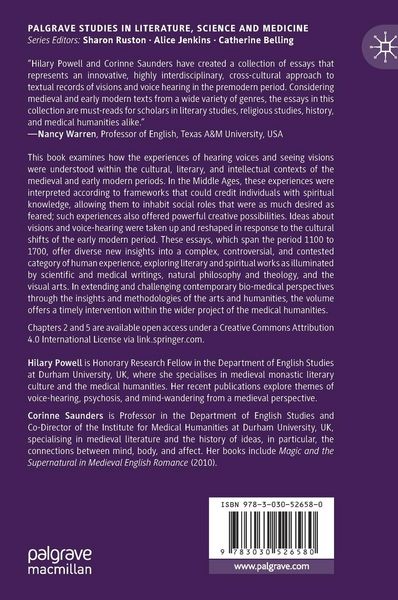 Produktbild: Visions and Voice-Hearing in Medieval and Early Modern Contexts