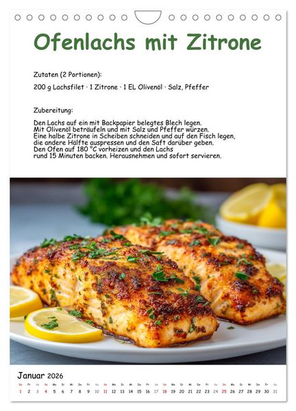 Produktbild: Low Carb - Rezepte ohne Kohlenhydrate zum Abnehmen (Wandkalender 2026 DIN A4 hoch), CALVENDO Monatskalender