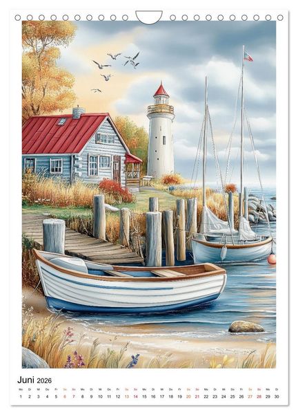 Produktbild: Maritimes Leben im Hafen (Wandkalender 2026 DIN A4 hoch), CALVENDO Monatskalender