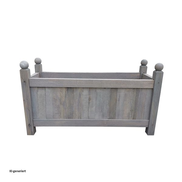 Produktbild: HTI-Living Holz-Pflanzkasten in Grau Blumenk&uuml;bel f&uuml;r Garten, Terrasse und Balkon