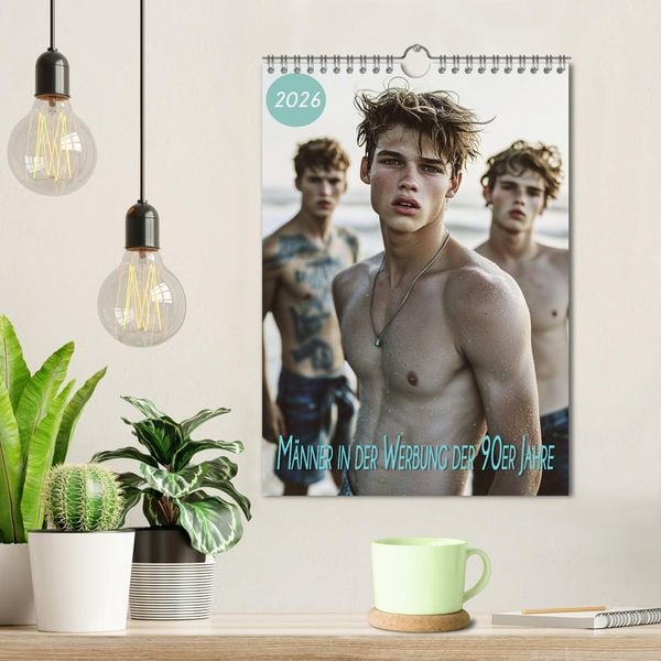Produktbild: M&auml;nner in der Werbung der 90er (Wandkalender 2026 DIN A4 hoch), CALVENDO Monatskalender