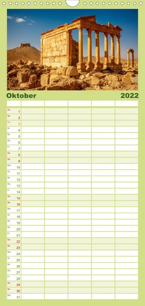 Produktbild: Familienplaner Syrien - Erinnerungen (Wandkalender 2022 , 21 cm x 45 cm, hoch)