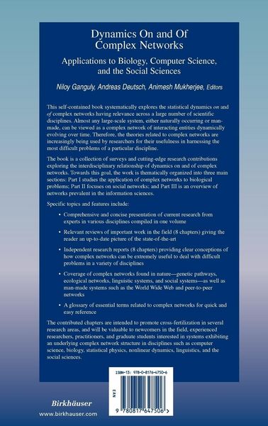 Produktbild: Dynamics On and Of Complex Networks