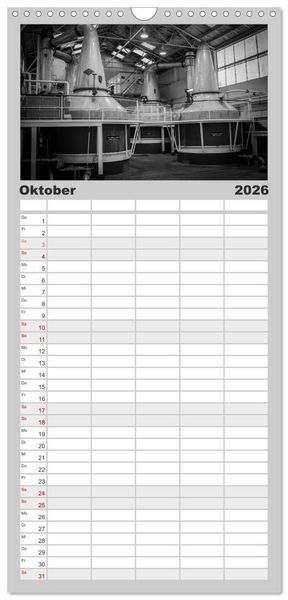 Produktbild: Familienplaner 2026 - Schottischer Whisky mit 5 Spalten (Wandkalender, 21 x 45 cm) CALVENDO