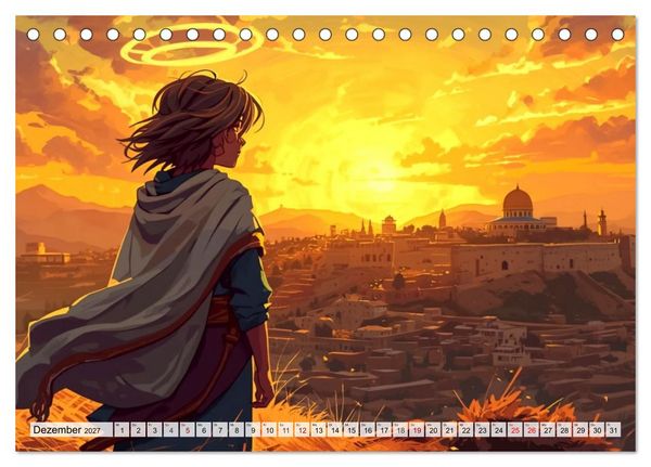 Produktbild: David gegen Goliath &ndash; Mut besiegt St&auml;rke (Tischkalender 2027 DIN A5 quer), CALVENDO Monatskalender