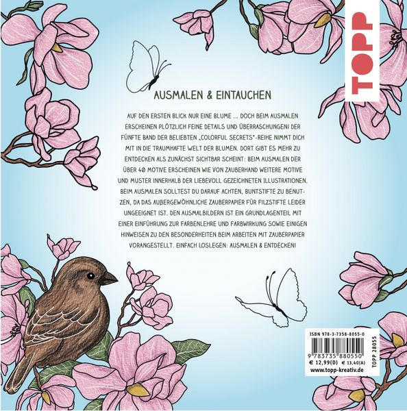 Produktbild: Colorful Secrets - Bl&uuml;tenerwachen (Ausmalen auf Zauberpapier)