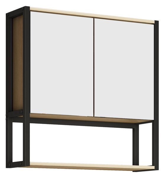 Produktbild: Holz Metall Spiegelschrank Spiegel Edino 60x60