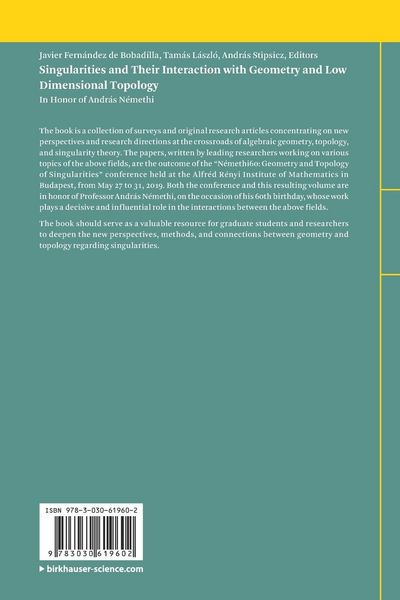 Produktbild: Singularities and Their Interaction with Geometry and Low Dimensional Topology