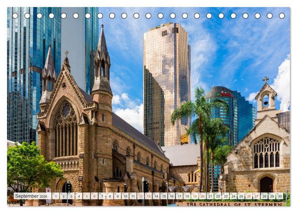 Produktbild: Brisbane Stadtansichten (Tischkalender 2026 DIN A5 quer), CALVENDO Monatskalender