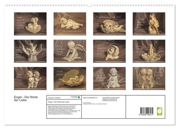 Produktbild: Engel - Die Worte der Liebe (hochwertiger Premium Wandkalender 2027 DIN A2 quer), Kunstdruck in Hochglanz
