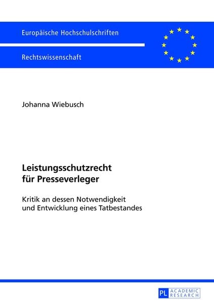 Produktbild: Leistungsschutzrecht f&uuml;r Presseverleger