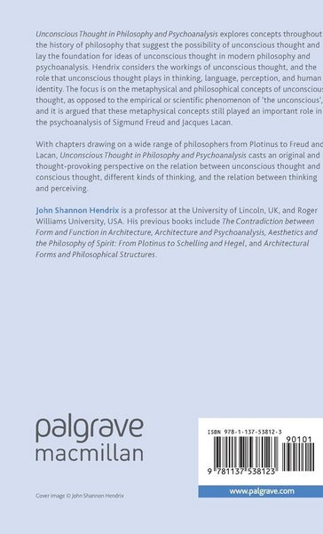 Produktbild: Unconscious Thought in Philosophy and Psychoanalysis