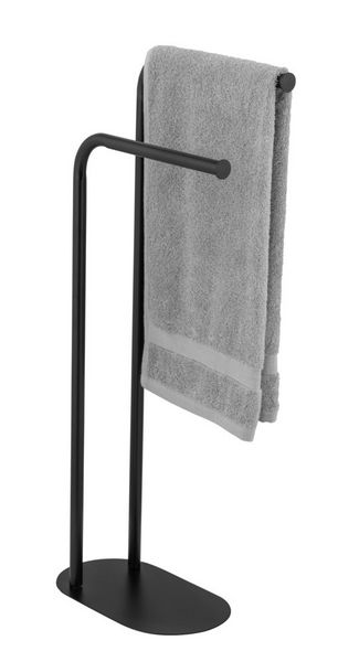 Produktbild: Handtuchst&auml;nder Mod. Levante, schwarz, Stahl, 30x79x17 cm, mit 2 Armen, freistehend