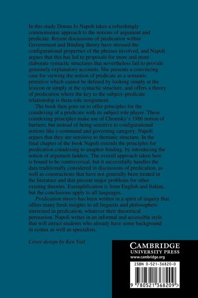 Produktbild: Predication Theory