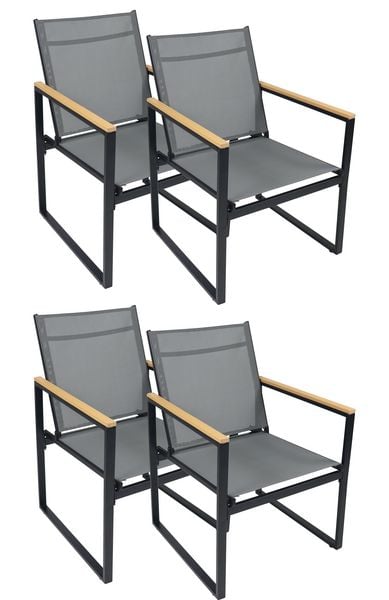 Produktbild: 4-tlg. Gartenstuhl Balkonstuhl Lounge Volasi